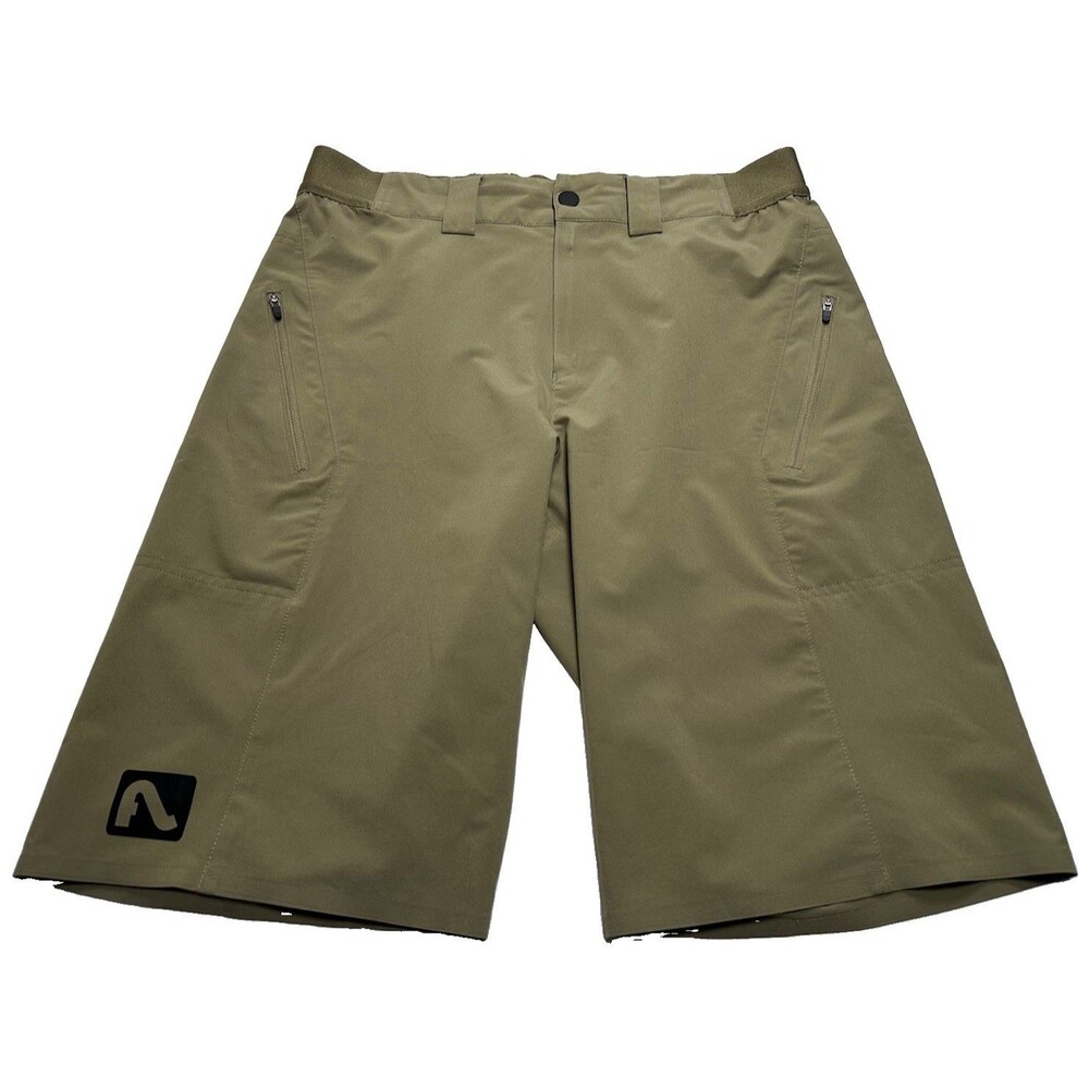 Men's Flylow Gear Goodson Shorts 11" Size 32 Olive Green #2665